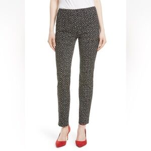 Diane Von Furstenberg DVF Orillon Dot Black Cigarette Pant Size 6